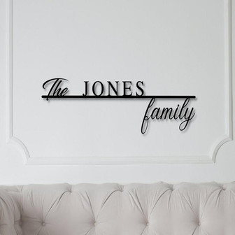 Personalized Family Name Metal Sign, Metal Established Family Sign, Housewarming Gift, Door Hanger, Wedding Gift, Metal Monogram Sign - Thegiftio UK