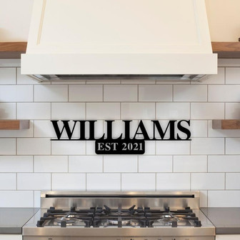 Personalized Family Name Metal Sign with Est Date, Sign For Outdoors, Personalized Metal Sign, Outdoor Signs Family Name Sign Last Name Sign - Thegiftio UK