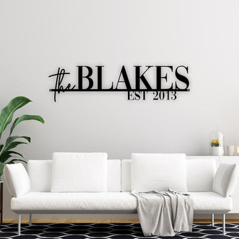 Personalized Family Name Metal Sign, Last Name Plaque, Custom Name Sign, Metal Address sign, Metal Family Sign, wedding, established sign - Thegiftio UK