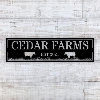 Personalized Farm Metal Sign, Custom Farm Sign, Farm Decor, Barn Sign, Farm Barn Metal Sign, Custom Farm Name Metal Sign, Family Last Name - Thegiftio UK