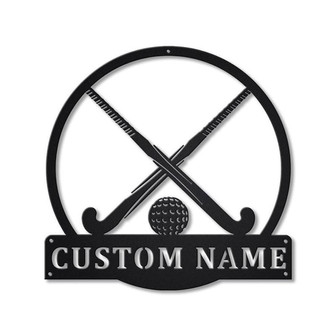 Personalized Field Hockey Sport Monogram Metal Sign Art | Custom Field Hockey Sport Metal Sign | Hobbie Gifts | Sport Gift | Birthday Gift - Thegiftio UK
