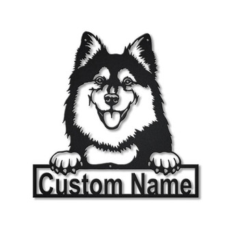 Personalized Finnish Lapphund Dog Metal Sign Art | Custom Finnish Lapphund Metal Sign | Finnish Lapphund Gifts Funny | Animal Custom - Thegiftio UK