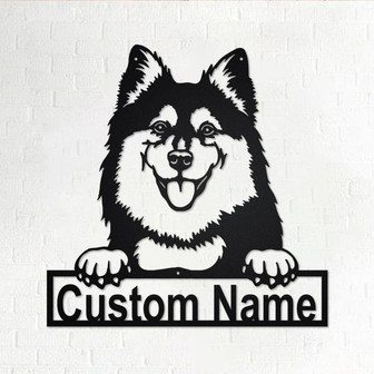 Personalized Finnish Lapphund Metal Sign | Finnish Lapphund Metal Wall Art | Finnish Lapphund Metal Wall Decor | Custom Finnish Lapphund Dog - Thegiftio UK