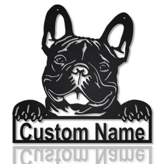 Personalized French Bulldog Metal Sign Art v2 | Custom French Bulldog Metal Sign | French Bulldog Dog Gifts for Men | Dog Gift | Animal Gift - Thegiftio UK