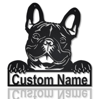 Personalized French Bulldog Metal Sign Art v2 | Custom French Bulldog Metal Sign | French Bulldog Dog Gifts for Men | Dog Gift | Animal Gift - Thegiftio