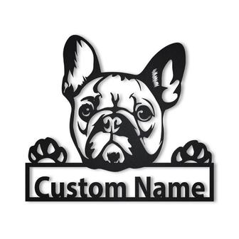 Personalized French Bulldog Metal Sign Art | Custom French Bulldog Metal Sign | French Bulldog Dog Gifts for Men | Dog Gift | Animal Gift - Thegiftio UK