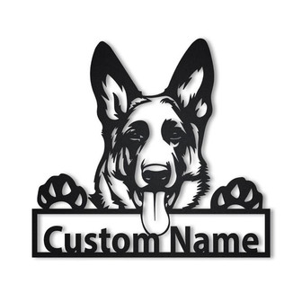 Personalized German Shepherd Dog Metal Sign Art | Custom German Shepherd Dog Metal Sign | Animal Funny | Father&#39;s Day Gift | Pet Gift - Thegiftio