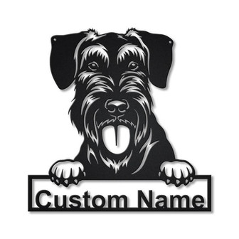 Personalized Giant Schnauzer Breed Dog Metal Sign Art | Custom Giant Schnauzer Breed Dog Metal Sign | Father's Day Gift | Pets Gift - Thegiftio UK