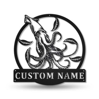 Personalized Giant Squid Metal Sign Art | Custom Giant Squid Metal Sign | Giant Squid Gifts Funny | Hobbie Gift | Decor Decoration - Thegiftio UK