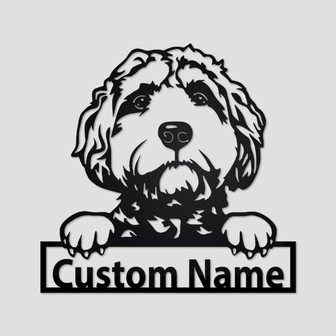 Personalized Goldendoodle Metal Sign| Goldendoodle Metal Wall Art| Dog Metal Sign | Goldendoodle Gift | Goldendoodle Lover Gift Goldendoodle - Thegiftio UK