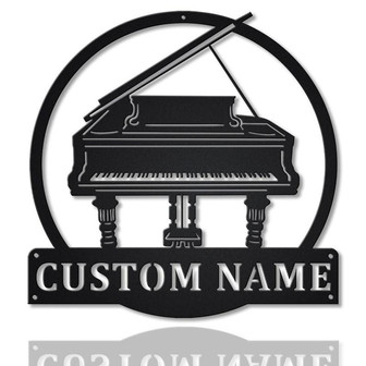 Personalized Grand Piano Metal Sign Art | Custom Grand Piano Metal Sign | Musical Instrument Gift | Decor Decoration - Thegiftio UK