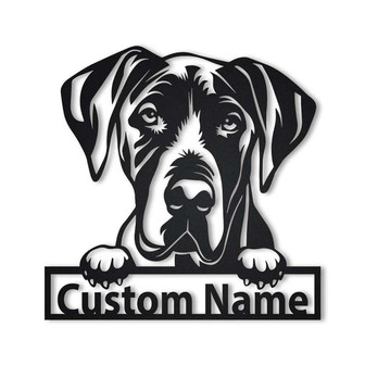 Personalized Great Dane Dog Metal Sign Art | Custom Great Dane Dog Metal Sign | Birthday Gift | Animal Funny - Thegiftio UK