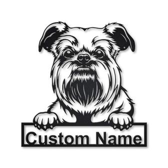 Personalized Griffon Bruxellois Dreed Dog Metal Sign Art | Custom Griffon Bruxellois Dreed Metal Sign | Father&#39;s Day Gift | Pets Gift - Thegiftio UK
