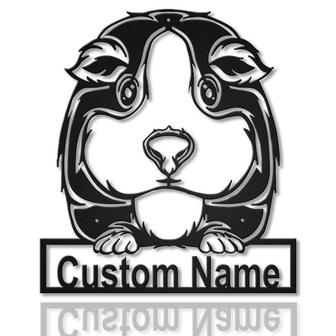 Personalized Guinea Pig Metal Sign Art | Custom Guinea Pig Metal Sign | Animal Funny | Father&#39;s Day Gift | Pets Gift | Birthday Gift - Thegiftio UK