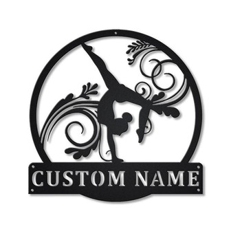 Personalized Gymnastics Sport Monogram Metal Sign Art | Custom Gymnastics Sport Metal Sign | Hobbie Gifts | Sport Gift | Birthday Gift - Thegiftio