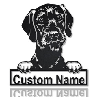 Personalized Short Haired Pudelpointer Dog Metal Sign Art | Custom Short Haired Pudelpointer Dog Metal Sign | Animal Funny | Pet Gift - Thegiftio