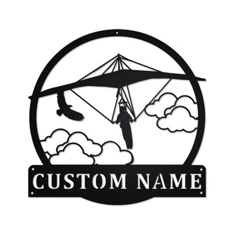 Personalized Hang Gliding Metal Sign | Hang Gliding Metal Wall Art | Hang Gliding Metal wall Decor | Hang Gliding Lover Gift | Hang Gliding - Thegiftio UK