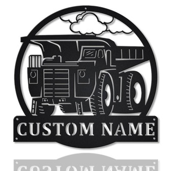 Personalized Haul Truck Monogram Metal Sign Art | Custom Haul Truck Metal Sign | Haul Truck Gifts Funny - Thegiftio UK