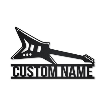 Personalized Heavy Metal Guitar Metal Sign Art | Heavy Metal Guitar Metal Wall Art | Bedroom Decor | Custom Guitar Decoration - Thegiftio