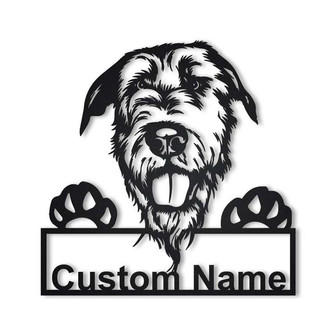 Personalized Irish Wolfhound Dog Metal Sign Art | Custom Irish Wolfhound Dog Metal Sign | Birthday Gift | Animal Funny - Thegiftio