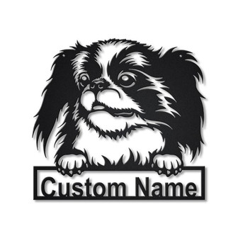 Personalized Japanese Chin Dog Metal Sign Art | Custom Japanese Chin Metal Sign | Japanese Chin Gifts Funny | Dog Gift | Animal Custom - Thegiftio