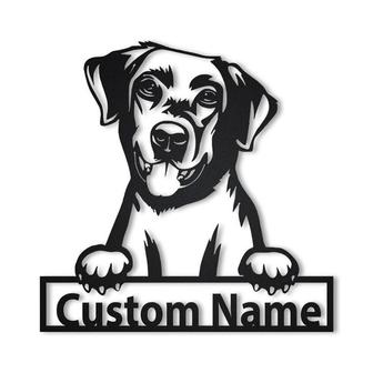 Personalized Labrador Retriever Dog Metal Sign Art | Custom Labrador Retriever Metal Sign | Birthday Gift | Animal Funny | Father&#39;s Day Gift - Thegiftio UK