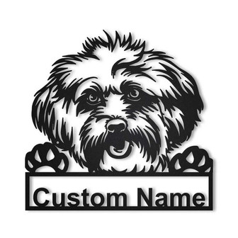 Personalized Lhasa Apso Dog Metal Sign Art | Custom Lhasa Apso Dog Metal Sign | Birthday Gift | Animal Funny | Father's Day Gift - Thegiftio UK