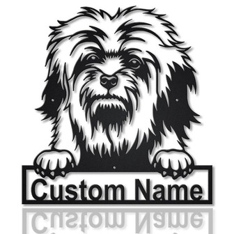 Personalized Lowchen Dog Metal Sign Art | Custom Lowchen Dog Metal Sign | Lowchen Dog Gifts Funny | Dog Gift | Animal Custom - Thegiftio UK