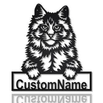 Personalized Main Coon Cat Metal Sign Art | Custom Main Coon Cat Metal Sign | Father&#39;s Day Gift | Pets Gift | Birthday Gift - Thegiftio UK