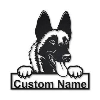 Personalized Malinois Dog Metal Sign Art | Custom Malinois Dog Metal Sign | Birthday Gift | Animal Funny | Father&#39;s Day Gift - Thegiftio UK