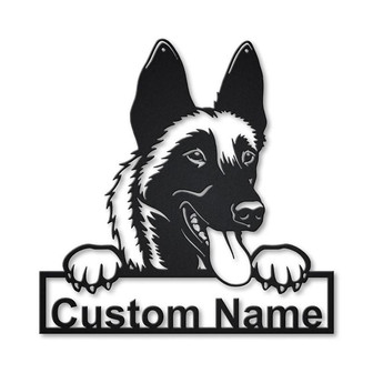 Personalized Malinois Dog Metal Sign Art | Custom Malinois Dog Metal Sign | Birthday Gift | Animal Funny | Father's Day Gift - Thegiftio UK