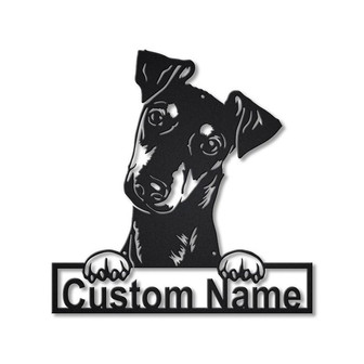 Personalized Manchester Terrier Dog Metal Sign Art | Custom Manchester Terrier Dog Metal Sign | Boxer Dog Funny | Dog Gift | Animal Custom - Thegiftio UK