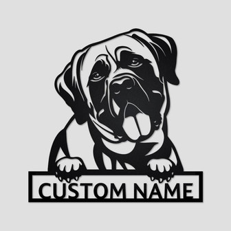 Personalized Mastiff Dog Metal Sign | Mastiff Dog Metal Wall Art | Dog Metal Sign | Mastiff Dog Gift | Dog Lover | Mastiff Dog Lover Gifts - Thegiftio UK