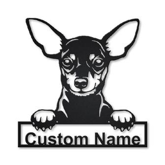 Personalized Miniature Pinscher Dog Metal Sign Art | Custom Miniature Pinscher Metal Sign | Birthday Gift | Animal Funny | Father&#39;s Day Gift - Thegiftio UK