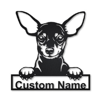Personalized Miniature Pinscher Dog Metal Sign Art | Custom Miniature Pinscher Metal Sign | Birthday Gift | Animal Funny | Father's Day Gift - Thegiftio UK
