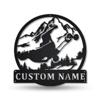 Personalized Mountainboarding Monogram Metal Sign Art | Custom Mountainboarding Metal Sign | Hobbie Gifts | Sport Gift | Birthday Gift - Thegiftio UK