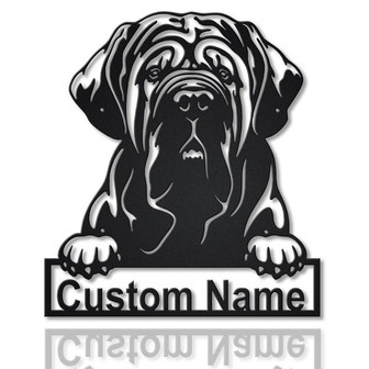Personalized Neapolitan Mastiff Dog Metal Sign Art | Custom Neapolitan Mastiff Dog Metal Sign | Animal Gift | Pets Gift | Birthday Gift - Thegiftio UK