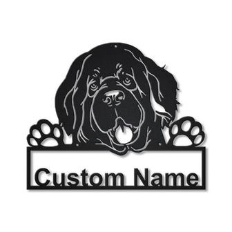 Personalized Newfoundland Dog Metal Sign Art | Custom Newfoundland Dog Metal Sign | Father&#39;s Day Gift | Pets Gift | Birthday Gift - Thegiftio UK