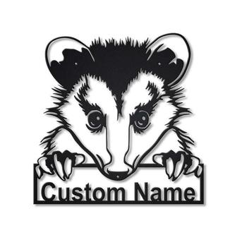 Personalized Opossum Monogram Metal Sign Art | Custom Opossum Metal Sign | Animal Funny | Father&#39;s Day Gift | Pets Gift | Birthday Gift - Thegiftio UK