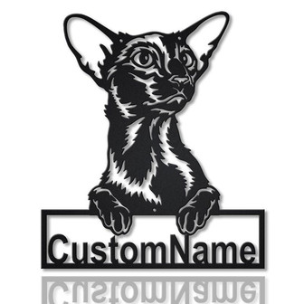Personalized Oriental Shorthair Cat Metal Sign Art | Custom Oriental Shorthair Cat Metal Sign | Animal Gift | Pets Gift | Birthday Gift - Thegiftio
