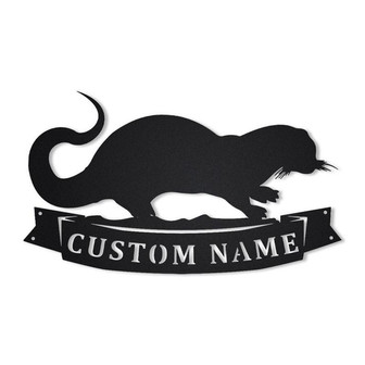 Personalized Otters Animal Metal Sign Art | Custom Otters Animal Metal Sign | Animal Funny | Pets Gift | Birthday Gift - Thegiftio
