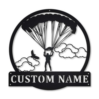 Personalized Parachuting Skydiving Metal Sign Art | Custom Parachuting Skydiving Metal Sign | Hobbie Gifts | Sport Gift | Birthday Gift - Thegiftio UK
