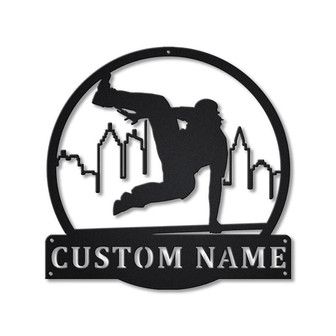 Personalized Parkour Monogram Metal Sign Art | Custom Parkour Metal Sign | Hobbie Gifts | Sport Gift | Birthday Gift - Thegiftio UK