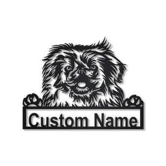 Personalized Pekingese Dog Metal Sign Art | Custom Pekingese Dog Metal Sign | Boxer Dog Funny | Dog Gift | Animal Custom - Thegiftio UK