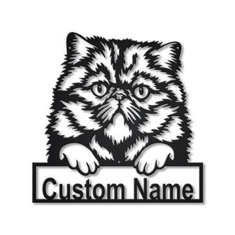 Personalized Persian Cat Metal Sign Art v2 | Custom Persian Cat Metal Sign | Father&#39;s Day Gift | Pets Gift | Birthday Gift - Thegiftio UK
