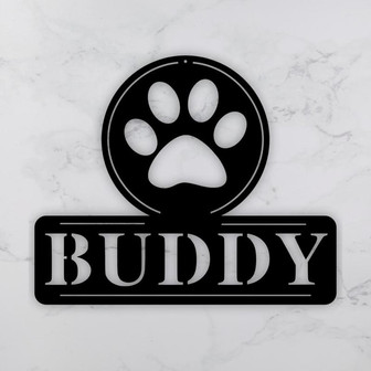 Personalized Pet Name Sign, Metal Sign for dog, Personalized Dog Gifts, Custom Dog Name Sign, Pet name sign, Personalized Gift for Dog - Thegiftio