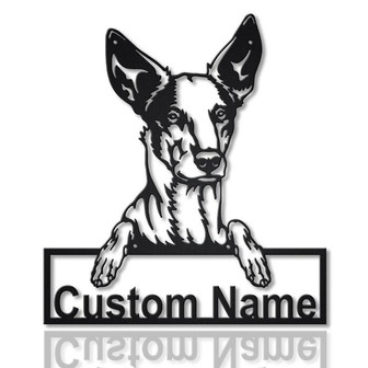 Personalized Podenco Dog Metal Sign Art | Custom Podenco Dog Metal Sign | Animal Funny | Father&#39;s Day Gift | Pet Gift - Thegiftio