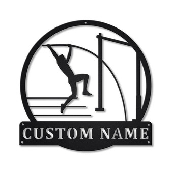 Personalized Pole Vault Sport Monogram Metal Sign Art | Custom Pole Vault Sport Metal Sign | Hobbie Gifts | Sport Gift | Birthday Gift - Thegiftio UK
