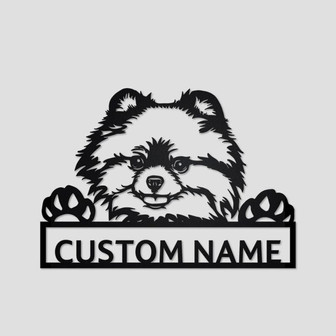 Personalized Pomeranian Metal Sign | Pomeranian Metal Wall Art| Dog Metal Sign| Pomeranian Gift| Dog Lover| Pomeranian Lover Gift Pomeranian - Thegiftio