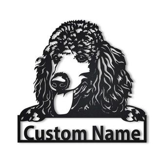 Personalized Poodle Dog Metal Sign Art | Custom Poodle Dog Metal Sign | Animal Funny | Father&#39;s Day Gift | Pet Gift - Thegiftio UK